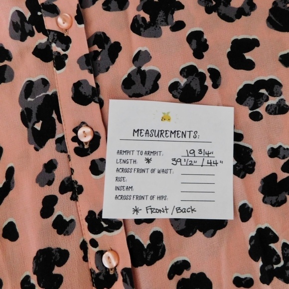 NWT!! Anthropologie MAEVE Rita Tunic Top Pink Leopard Animal Print Tie Small - Picture 16 of 16
